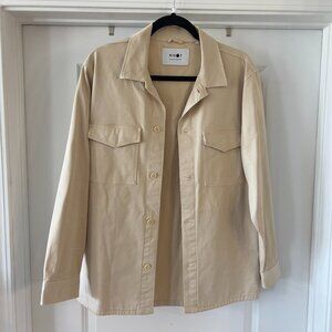 96 Men's No Nationality Button Up Over Shirt Size Small Color Cream